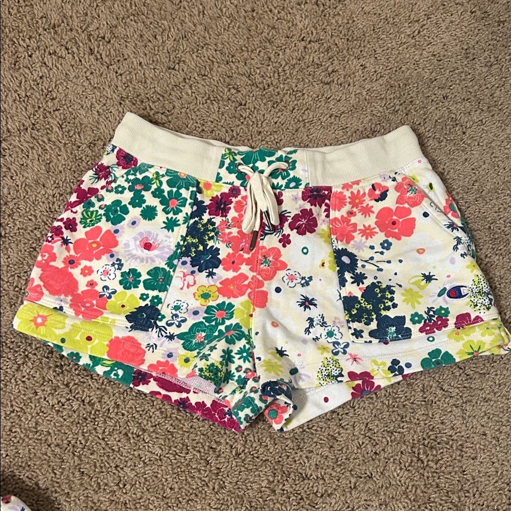 Champion Women's Floral Sweatpant Shorts - Multicolor